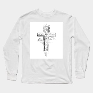 Religious Cross illustration Long Sleeve T-Shirt